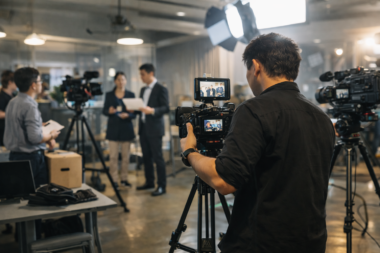 behind the scenes video production Vietnam crew setup lighting